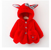 Toddler Girls  Casual  Solid Color Fleeces Long Sleeve Hooded Coat