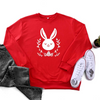 Easter Fashion Women'S Long Sleeve Bunny Print Round Neck Sweatshirt