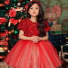 Toddler Girls Casual Cute Party Sequins Mesh Puff Sleeve Round Neck Tutu Princess Dress