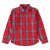 Toddler Boys Casual Long Sleeve Lapel Plaid Single Breasted Shirt