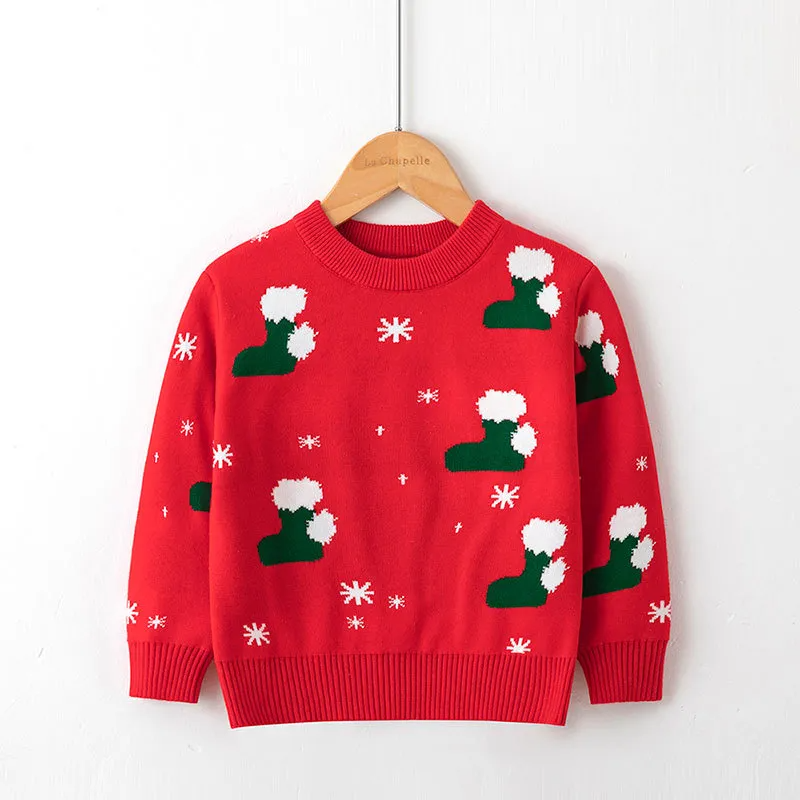 Kids Toddler Girls Boy Fashion Fall Winter Christmas Pullover Sweater