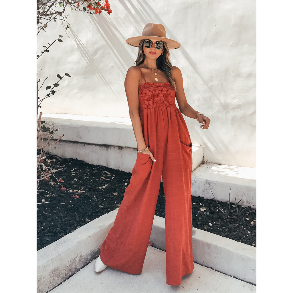 Women Sling Loose Casual Wide Leg Jumpsuit-2