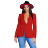 Women Fashion Sexy V-Neck Long Sleeve Solid Color Blazer Jacket