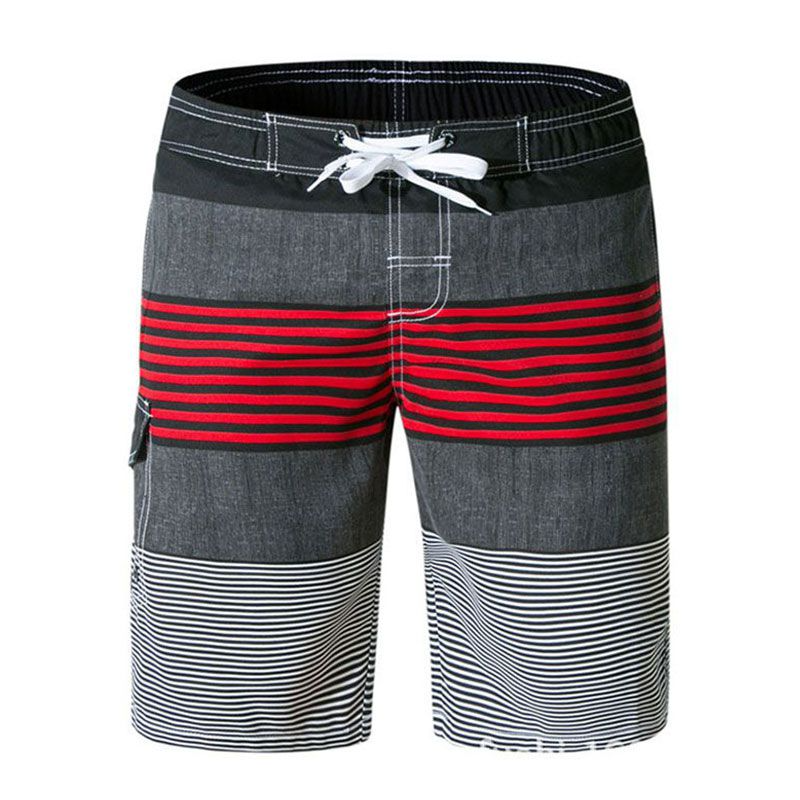 Men Striped Patchwork Casual Shorts