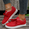 Women Fashion Casual Plus Size PU Lace-Up Sneakers