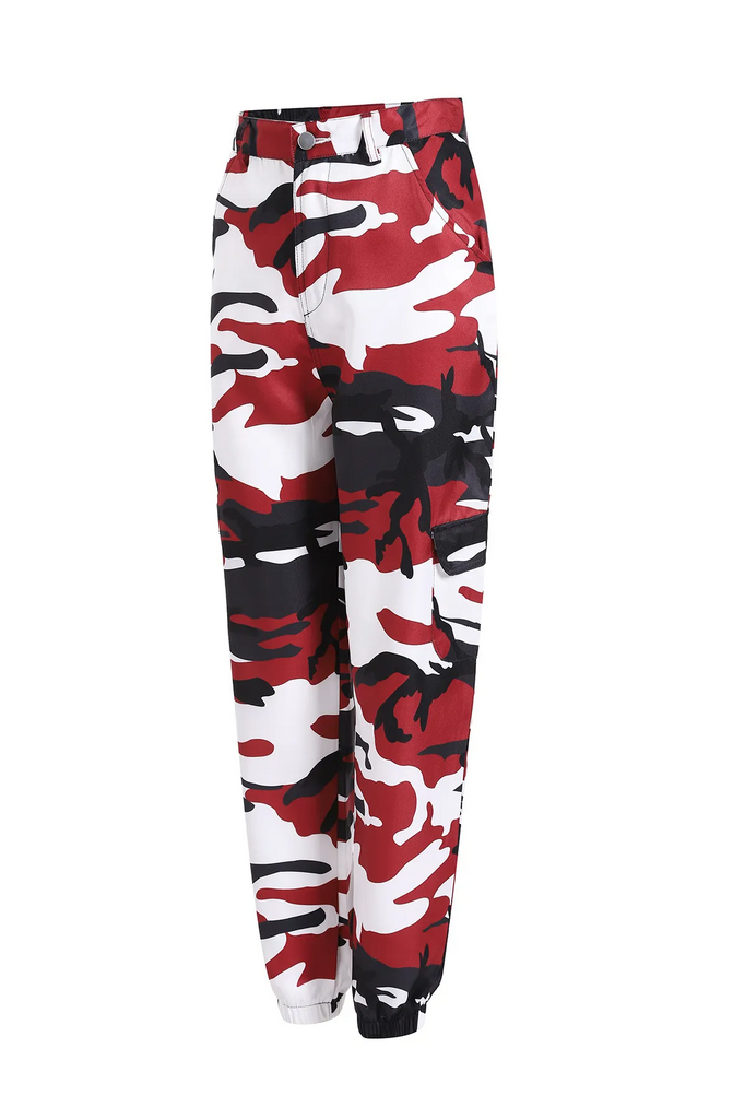 Women Casual Camouflage Print Cargo Pants