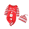 Kids Baby Boys Girls Santa Stripe Long Sleeve Round Neck Romper