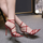 Women Sexy Pointed Cross Belt High Heels Sandals Shoes
