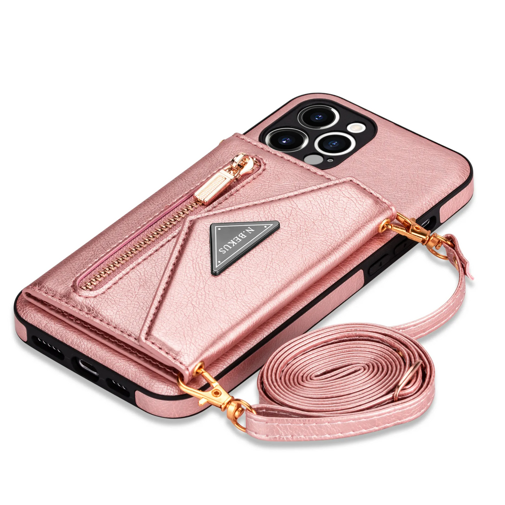 Women Fashion Creative Leather Crossbody Lanyard Apple Phone Case