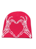 Fashion Heart-Shaped Knitted Dark Jacquard Wool Hat For Lovers