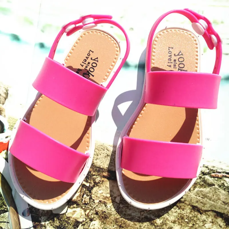 Girls Simple Solid Color Sandals