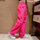 Kids Teen Girl Casual Solid Color Multi-Pocket Cargo Pants