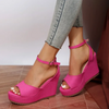 Women Fashion Casual Plus Size Open Toe Thick-Soled Platform Sandals