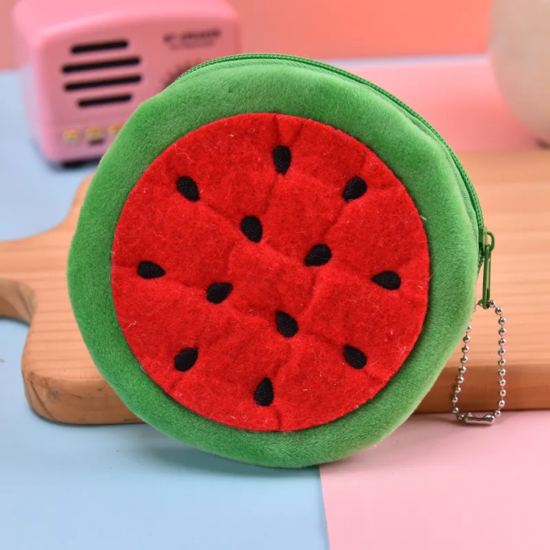 (Buy 1 Get 2) Children Kids Baby Fashion Cartoon Fruit Watermelon Plush Toy Coin Purse