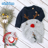 Kids Baby Boys Girls Fashion Casual Cute Christmas Deer Color Knitwear Round Neck Long Sleeve Trousers Romper