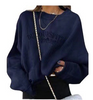 Women Long-Sleeved Autumn Winter Loose Letter Sweatshirt