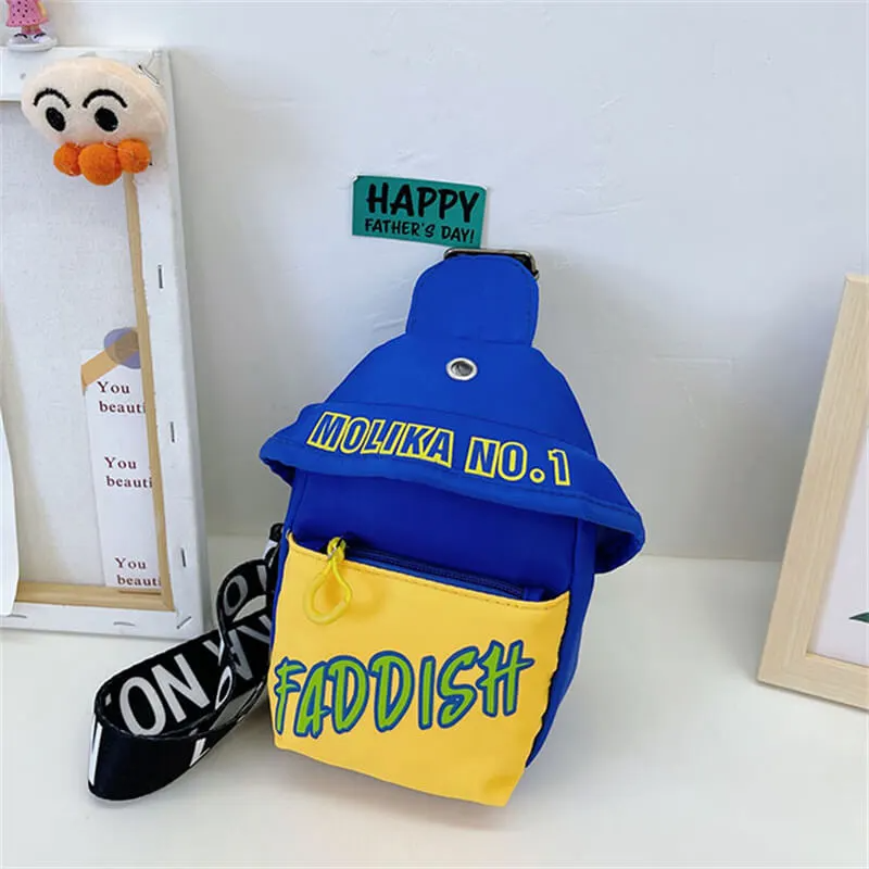 Kids Cool Letter Pattern Multicolor Chest Bag