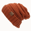 (Buy 1 Get 1) Fashion Letter Label Solid Color Knitted Hat