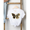 2 Pieces  Women'S Cartoon Cute Butterfly Print Round Neck Short Sleeve T-Shirt