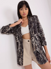 Women Fashion Casual British Style Leopard Snake Print Long Sleeve Suit Jacket Blazers