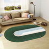 Simple Geometric Abstraction Pattern Home Living Room Oval Carpet