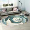 Simple Geometric Abstraction Pattern Home Living Room Oval Carpet