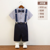 Kids Toddler Big Boys Spring Summer Autumn Fashion Casual British Style Bow Stripe Waistcoat Shirt Suspender Trousers Boys Party Clothing Set