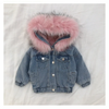 Kids Toddler Girls Boys Autumn Winter Fashion Casual Cute Solid Color Woollining Denim Coat