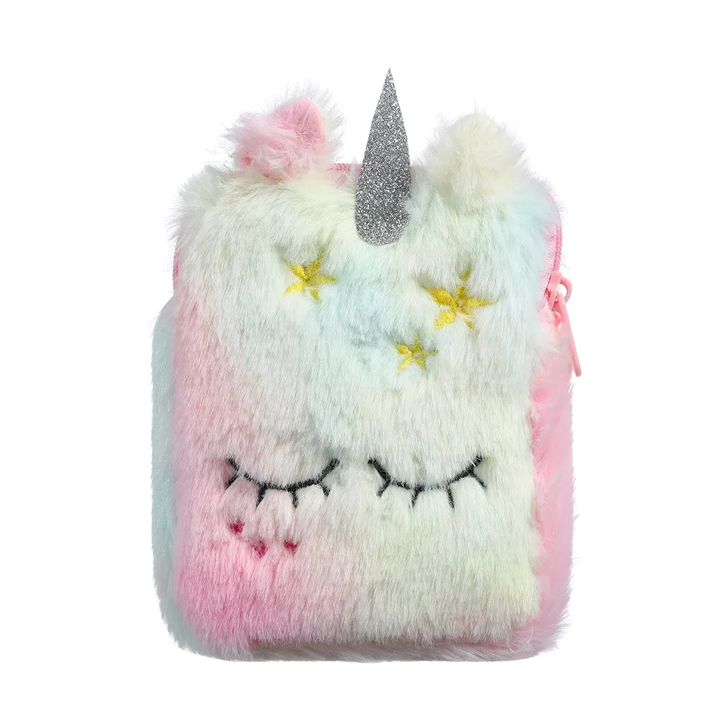 (Buy 1 Get 2) Plush Unicorn Shoulder Bag Coin Purse