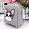 Kids Cute Cartoon Pattern Backpack Shape Zipper PU Mini Coin Wallet