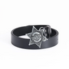 Men Fashion Retro Star Cowhide Leather Belt