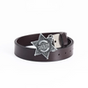 Men Fashion Retro Star Cowhide Leather Belt