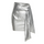 Summer Women Silver Fashion Pu Leather Snake Print High Waist Tie Skirt