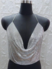 Women'S Sexy Backless Metallic Sequins Tethered Camisole Top