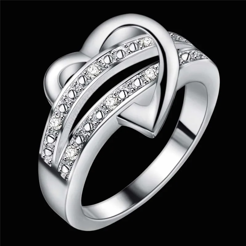 (Buy 1 Get 2) Women Simple Heart-Shaped Rhinestone Ring