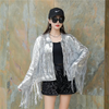 Women Tassel Sequin Jacket Winter New Year Christmas Party Sequin Coat