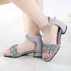 Children Kids Baby Fashion Girls Sequins Princess Low Sandals Shoes