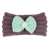 Kids Cute Bowknot Bunny Ears Wool Warm Headband