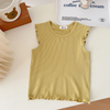 (Buy 1 Get 1) Children Kids Baby Fashion Girls Ruffle Sleeve Solid Color T-Shirt