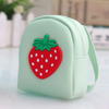 Kids Cute Cartoon Pattern Backpack Shape Zipper PU Mini Coin Wallet