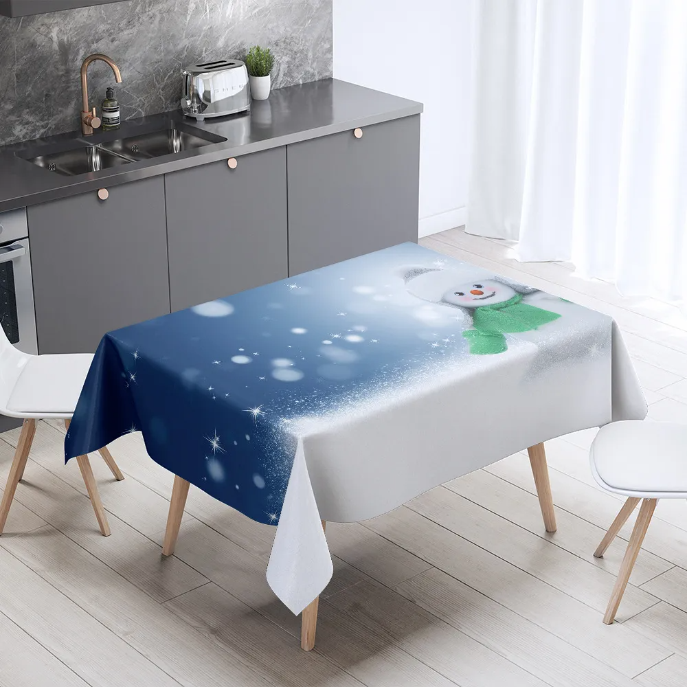 Christmas Table Decoration Rectangular Coffee Table Waterproof And Dustproof Tablecloth Tableware