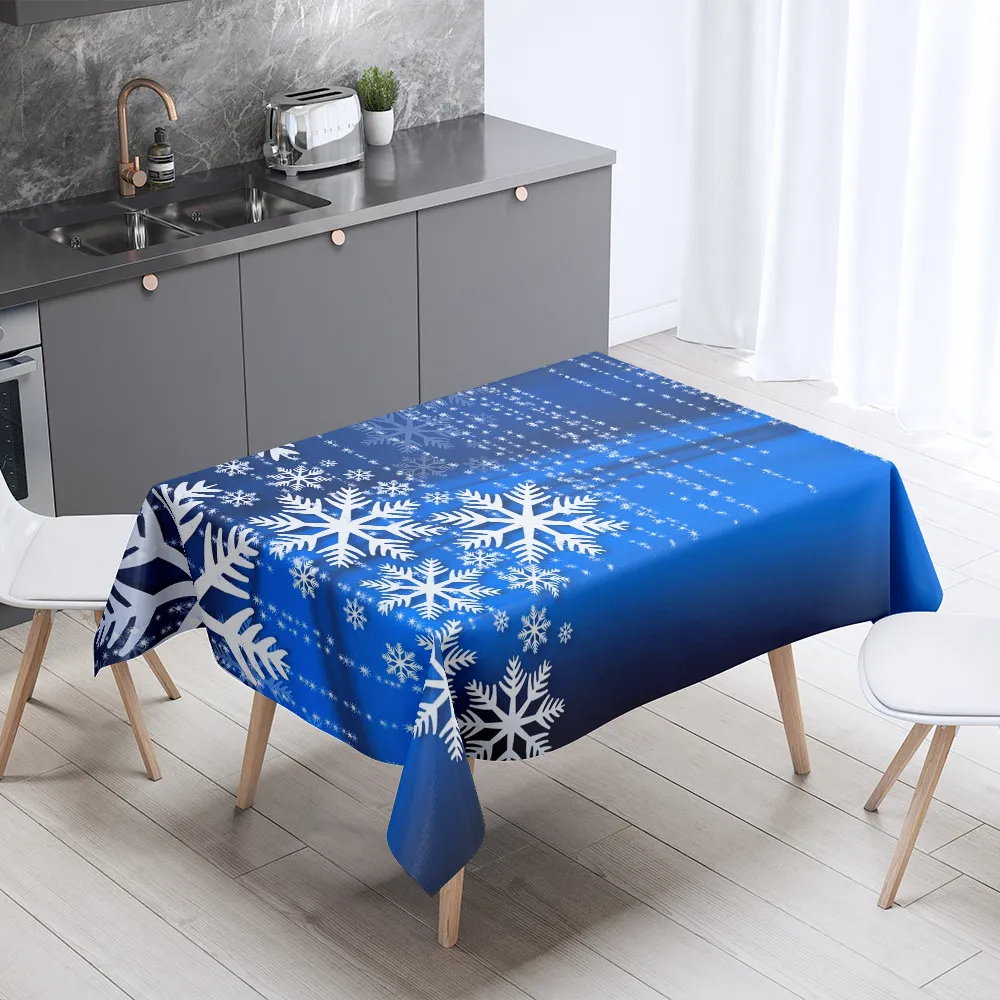 Christmas Table Decoration Rectangular Coffee Table Waterproof And Dustproof Tablecloth Tableware