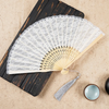 (Buy 1 Get 1) Vintage Chinese Style Bamboo Lace Tassel Folding Fan