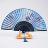 Classical Chinese Style Butterfly Floral Dragonfly Printed Bamboo Tassel Folding Fan