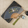 (Buy 1 Get 1) Vintage Chinese Style Silk Embroidered Tassel Folding Fan