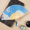 Creative Chinese Style Butterfly Flower Print Bamboo Folding Fan