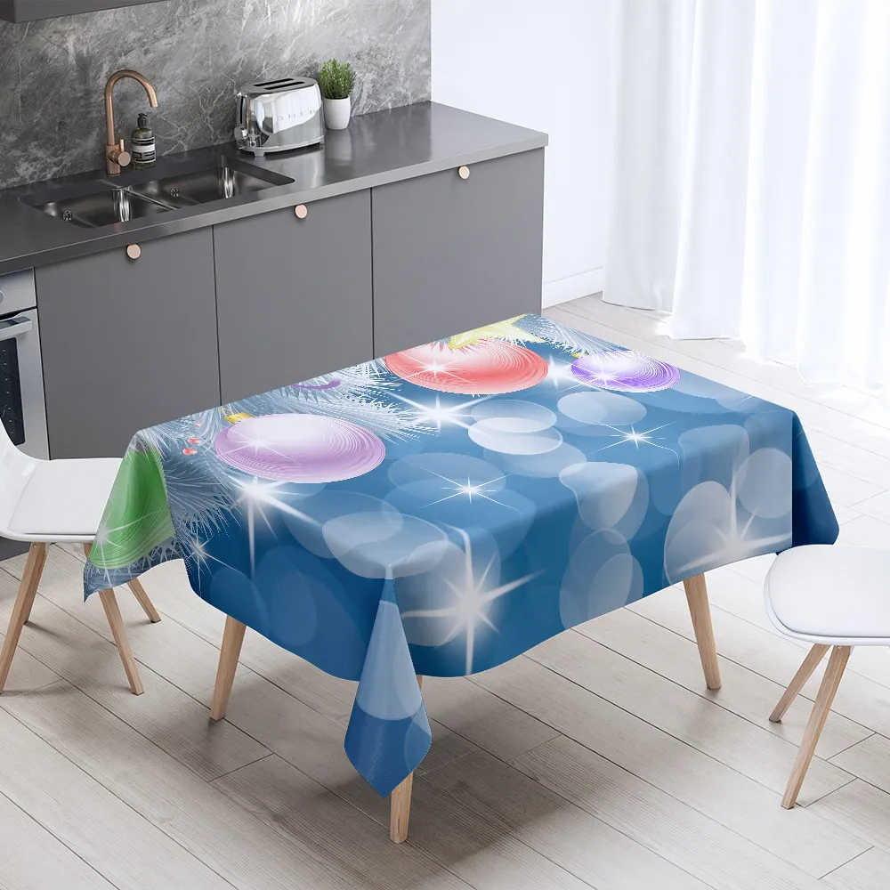 Christmas Table Decoration Rectangular Coffee Table Waterproof And Dustproof Tablecloth Tableware