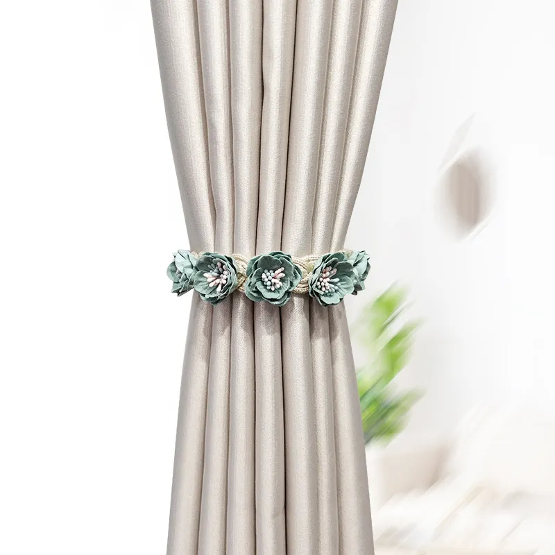 Curtain Straps Simple Light Luxury Magnet Buckle Flower Curtain Tieback