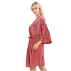 Women Fashion Solid Color Cardigan Night-Robe