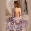 Women'S Sexy Satin Suspender Sleep Dress Robe Set